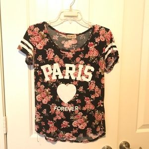 Floral Paris Love Forever T-Shirt